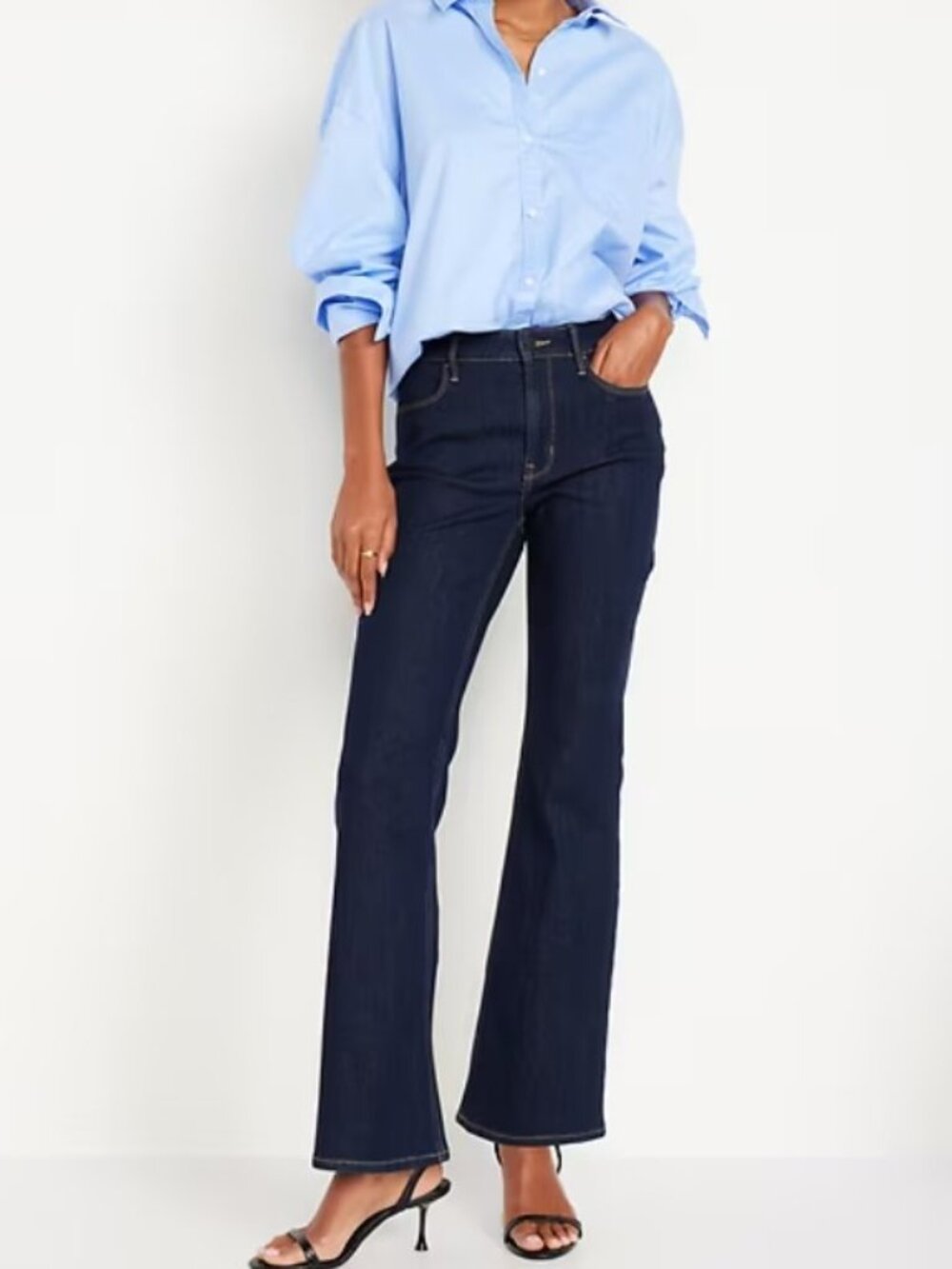 NEW Curvy/ Profile Mid-Rise Bootcut jeans in Dark Wash Size: 2 Regular Long